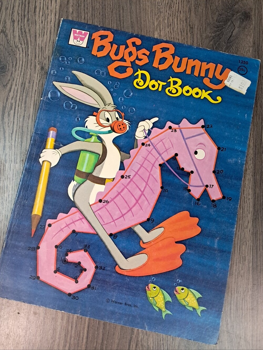 1973 Warner Brothers Bugs Bunny Dot Coloring Book Whitman